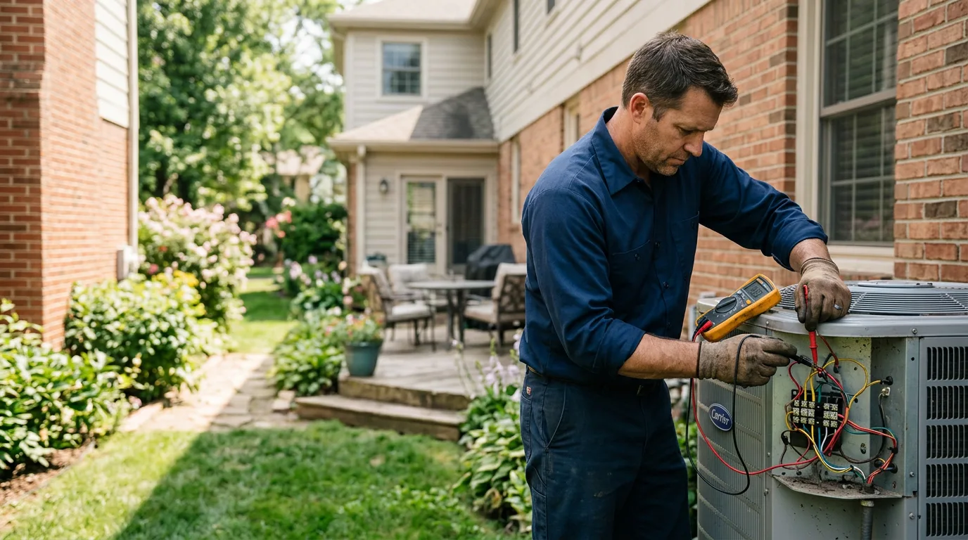 HVAC technician working near Waterloo, AL